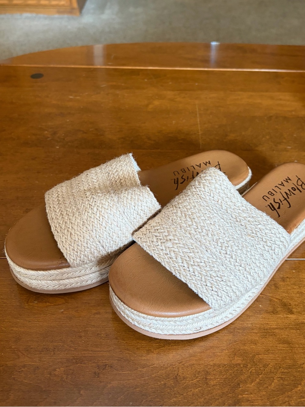 Blowfish Women's Beige Slide Sandals